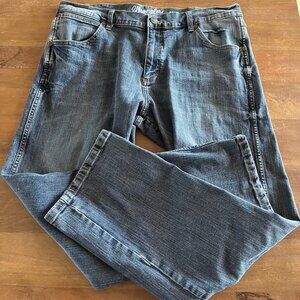 Wrangler Retro Slim Straight Jeans Men’s 36x30 Blue Stretch Medium Wash Denim